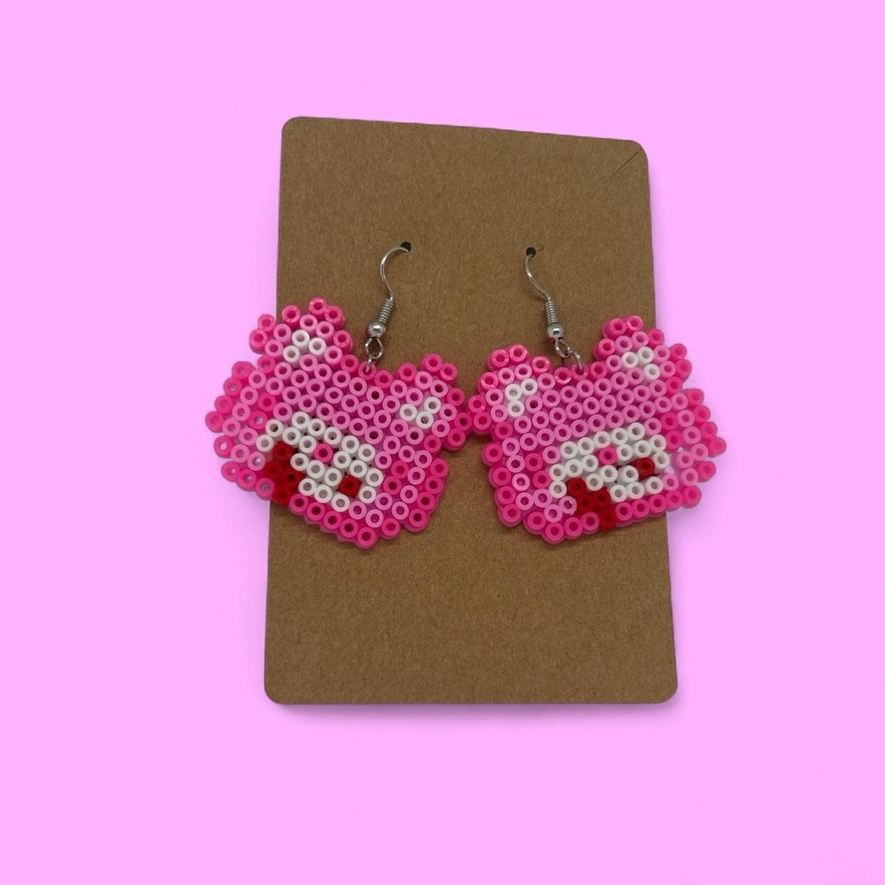 Gloomy bear perler earrings